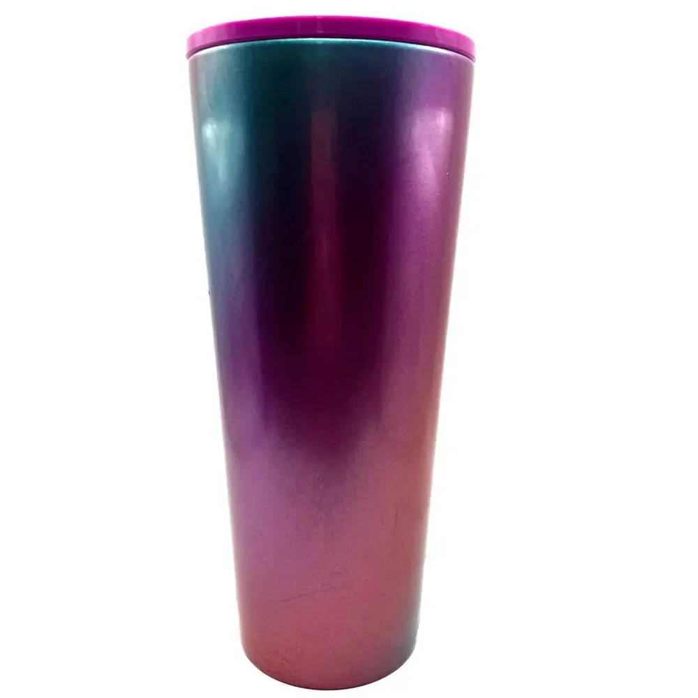 Starbucks Stainless Steel Gradient Tumbler Purple Teal 20oz Insulated - No Straw